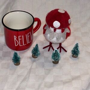 Holiday Cheer Red Mug and Decor Set